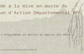 1 Aide à la mise en œuvre du Plan dAction Départemental EPS « Programmer et mettre en oeuvre les APSA » Document de travail Jean-Michel SIBOIS CPC.