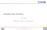 EPID-CPI-ISAIP Philippe Bancquart - mise à jour 24/02/2005 - page 1 Gestion des fichiers CPI 2005 Théorie des systèmes dexploitation.
