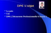 DP6 :Lobjet Le pain T.D DP6 ( Découverte Professionnelle 6 heures )