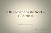 « Illuminations de Noël » Lille 2013 Mercredi 18/12/2013 © Robert VANDAELE.