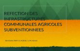 REFECTION DES INFRASTRUCTURES COMMUNALES AGRICOLES SUBVENTIONNEES Séminaire SVAF 11.4.2012 / J.-M. Annen.