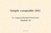 Simple comptable 2011 Le rapprochement bancaire Module 10 1SAAL 1596.