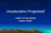 Vocabulaire Progressif Unité 10 Les Achats Cartes flash.
