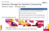 Smarter Storage for Smarter Computing: Whats Next. Ready Now IBM FlashSystem Enterprise Storage in microseconds, not milliseconds 1 La stratégie IBM sur