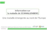 Information sur la maladie de SCHMALLENBERG Information sur la maladie de SCHMALLENBERG Une maladie émergente au nord de lEurope Diaporama réalisé par.