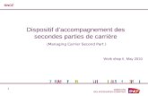 1 Dispositif daccompagnement des secondes parties de carrière (Managing Carrier Second Part ) SNCF Work shop II, May 2010.