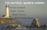 28 octobre 2011 - Service Conseil - Répit Transit - Répit Toxico - Répit Suspension.