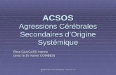 PRESENTATION DES INTERNES - SAMU 94 - 2006 ACSOS Agressions Cérébrales Secondaires dOrigine Systémique Elise GAUGLER interne (avec le Dr Xavier COMBES)