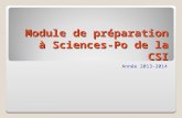 Module de préparation à Sciences-Po de la CSI Année 2013-2014.