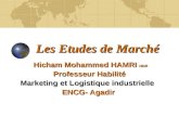 Les Etudes de Marché Hicham Mohammed HAMRI HDR Hicham Mohammed HAMRI HDR Professeur Habilité Marketing et Logistique industrielle ENCG- Agadir.