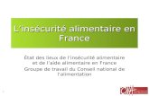 Linsécurité alimentaire en France État des lieux de linsécurité alimentaire et de laide alimentaire en France Groupe de travail du Conseil national de.