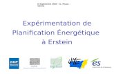 Expérimentation de Planification Énergétique à Erstein 6 Septembre 2005 – G. Poyac – VESTA.