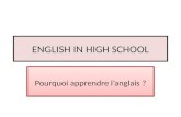 ENGLISH IN HIGH SCHOOL Pourquoi apprendre langlais ?