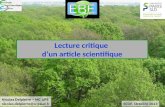 Lecture critique dun article scientifique ECOF, Octobre 2013 Nicolas Delpierre – MC UPS nicolas.delpierre@u-psud.fr.