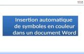 Insertion automatique de symboles en couleur dans un document Word.