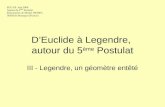DEuclide à Legendre, autour du 5 ème Postulat III - Legendre, un géomètre entêté