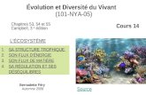 Évolution et Diversité du Vivant (101-NYA-05) Cours 14 Chapitres 53, 54 et 55 Campbell, 3 e édition 1. 1.SA STRUCTURE TROPHIQUE 2. 2.SON FLUX DÉNERGIE.