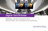 Digital Out-Of-Home AllMedia, mardi 8 novembre 2011 Florian Maas, Dir. Commercial & Marketing.