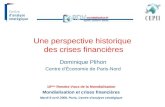 Une perspective historique des crises financières Dominique Plihon Centre dÉconomie de Paris-Nord 10 ème Rendez-Vous de la Mondialisation Mondialisation.