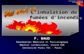 1 Point actuel sur l inhalation de fumées d incendie F. BAUD Réanimation Médicale et Toxicologique Hôpital Lariboisière, Inserm U26 Université Paris VII.