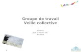1 Groupe de travail Veille collective Réunion 1 Jeudi 24 Février 2011 9h-10h30.