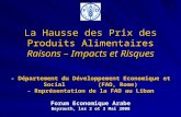 La Hausse des Prix des Produits Alimentaires Raisons – Impacts et Risques - Département du Développement Economique et Social (FAO, Rome) - Représentation.