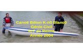 Canoë Béton K-n0 Blanc0 Génie Civil IUT de Reims Année 2004.