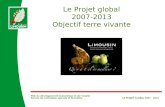 Pôle du développement économique et de lemploi Service de lanimation agricole et forestière LE PROJET GLOBAL 2007 - 2013 Le Projet global 2007-2013 Objectif.