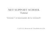 NET SUPPORT SCHOOL Tuteur Version 7 et nouveautés de la version 8 C.A.N.T.E. Rectorat de lAcadémie de Lille.