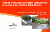 État de la situation du bassin versant de la prise deau de la rivière Saint-Charles Communauté métropolitaine de Québec 8 juin 2010.
