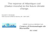 The reponse of Atlantique cod (Gadus moruha) to the future climate change. Kenneth F. Drinkwater ICES Journal of Marine Science, 62: 1327-1337. LIMANE.