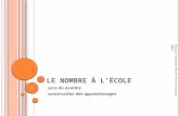 L E NOMBRE À L ' ÉCOLE sens du nombre construction des apprentissages 1 Roland Charnay-Marie-Paule Dussuc-2010.