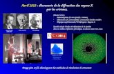 Avril 1912 : découverte de la diffraction des rayons X par les cristaux Réflexions de Bragg Bragg père et fils développent des méthodes de résolution de.