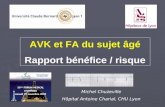 AVK et FA du sujet âgé Rapport bénéfice / risque Michel Chuzeville Hôpital Antoine Charial, CHU Lyon.