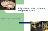 Régulation des patients suspects dAVC DU Neuroréanimation 2013 Dr François Dolveck Samu des Hauts de Seine.
