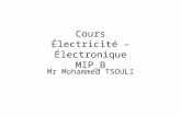Cours Électricité – Électronique MIP_B Mr Mohammed TSOULI.