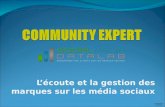 Lécoute et la gestion des marques sur les média sociaux Septembre 2011.