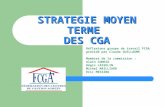 STRATEGIE MOYEN TERME DES CGA Réflexions groupe de travail FCGA présidé par Claude GUILLAUME Membres de la commission : Alain CONESA Régis LASSELIN Michel.