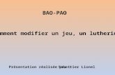 Comment modifier un jeu, un lutherin ? BAO-PAO Présentation réalisée par : Sabattier Lionel.