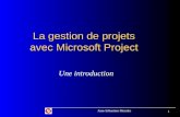 Joan-Sébastien Morales 1 La gestion de projets avec Microsoft Project Une introduction.