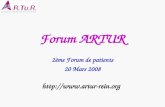 Forum ARTUR 2ème Forum de patients 20 Mars 2008