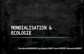 MONDIALISATION & ECOLOGIE Pierre Jean BLUMBERGER, Jean Baptiste FAGOT, Franck FORSTER, Alexandre HUMBERT.