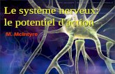 Le système nerveux: le potentiel d'action M. McIntyre.