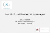 Les HUB : utilisation et avantages 24 avril 2014 Dr André Vandenberghe Mr Didier Témans.