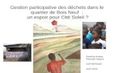 Gestion participative des déchets dans le quartier de Bois Neuf : un espoir pour Cité Soleil ? Ewelina Kotwa Pascale Naquin CEFREPADE Avril 2010.