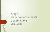 Stage de la proportionnalité aux fonctions 2013-2014.