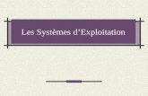 Les Systèmes dExploitation Plan: I. Introduction II. Définition III. Rôles du système d'exploitation IV. Composants du système d'exploitation V. Différents.