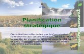 Planification stratégique Consultations effectuées par la Commission consultative de lenvironnement, de leau et de la qualité de vie en partenariat avec.