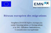 Réseau européen des migrations  Stephen.DAVIES@ec.europa.eu unité Immigration et Intégration à la DG Affaires Intérieures, Commission.