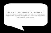 TROIS CONCEPTS DU WEB 2.0 QUI VONT TRANSFORMER LA COMMUNICATION EN SANTÉ PUBLIQUE.